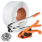 VEVOR Kit di reggiatura con tenditore, strumento sigillante, fascia in PP lunghezza 328 piedi, 100 sigilli metallici, kit di reggia per imballaggio per pallet, reggia per imballaggio per imballaggio