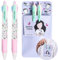 Nurse is Love Set de 2 Boligrafos Multicolor + Salvabolsillos Enfermeria LILA | Organizador Bolsillo + Pack de Bolis | Enfermera y TCAE Accesorios - Ajusta con Lanyard | Regalos Enfermera Original