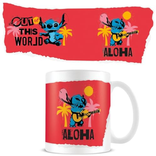 Lilo & Stitch Aloha Mug (One Size) (White/Red)