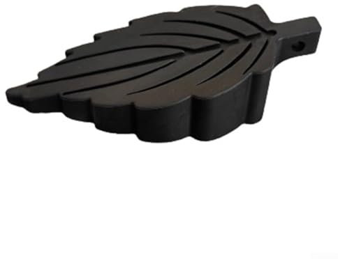 Feegow Heavy Duty Non-Slip Rubber Door Wedge Stopper, Leaves Wedge Shape Anti-Skid Door Stops Indoors - Finger Protector(Black)