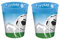 ILS I LOVE SHOPPING Lot de 2 verres réutilisables pour enfants 250 ml en plastique sans BPA, cadeau 500 lavages (Soccer Football)
