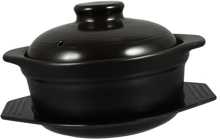 OKUMEYR Keramik-auflaufform Kochtopf Mit Deckel Glatte Innenwand Zwei Griffe Für Bequem Kochen Für Suppen Und Reis