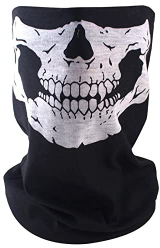 Zkydhbd Bandanas de sport décontracté avec tête de mort - Cache-cou - Doublure de casque - Costumes d'Halloween pour homme et femme, Squelette classique, 41