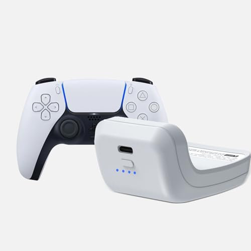 Uwayor Akku für ps5 Controller Ladegerät Kabelloses, Tragbarer 3000mAh Akku für DualSense, Play während des Aufladens, Lange Akkulaufzeit, PS5 Zubehör