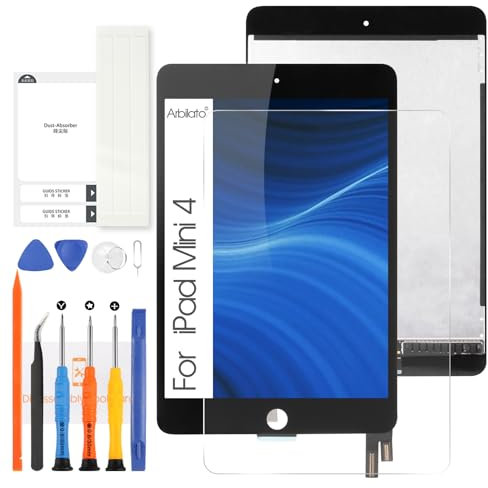 Arbilato Écran LCD pour iPad Mini 4 7.9” (2015) - pour iPad Mini4 LCD Écran A1538 Display Verre Numériseur Assemblée Remplacement avec Outils de réparation (Noir)