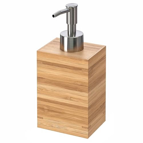 DRAGAN Seifenschale aus Bambus, Seifenspender, elegant 350 ml