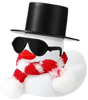 Squeeze Badeende, Weihnachten Badeente Spielzeug - Badeente Auto-Ornamente mit Sonnenbrille Schal Hüte | Schwimmende Quietschende Badeenten, Gummi-Ente Auto-Ornamente für Zuhause, Kinder, Weihnachten