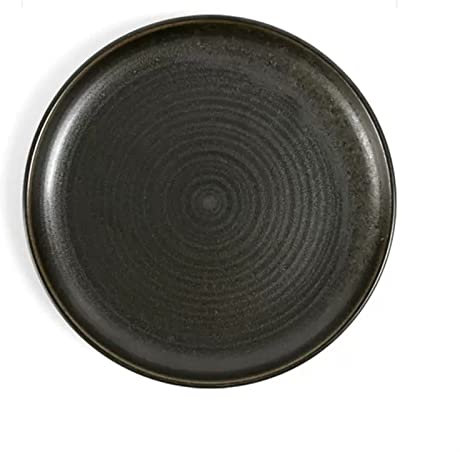 Cubiertos de cerámica Plato de carne Plato de cena de cerámica Plato plano circular para el hogar Plato de postre para cena Plato plano de cerámica para restaurante de cocina Plato de comedor par