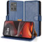 Case Collection for Motorola G15 Case - Leather Folio Flip [Kickstand] Shockproof Cover with [RFID Blocking] Magnetic Wallet for Motorola Moto G15 Phone Case Blue