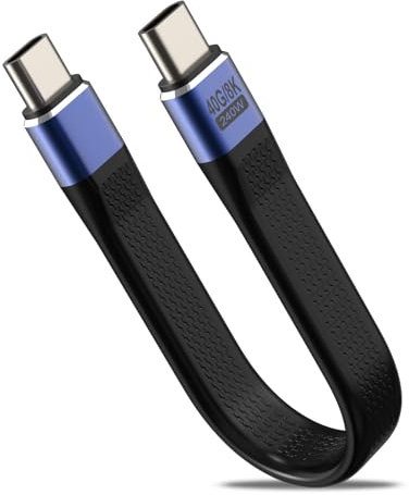 Pixelure 240W Cavo USB C to USB C Compatibile con Thunderbolt 3/4, 40Gbps/48V5A/8K@60Hz USB4.0 C PD Ricarica Rapida Cavo USB Type C Corto Maschio a Maschio Dati Cavi
