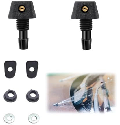 COZERI 2 Stück Universal Windschutzscheibe Scheibenwaschdüsen, Wassersprühdüse für Autos, Ersatz Scheibenwischer Düsen, Frontscheiben Waschwasserdüse für Auto-Scheibenwaschanlage