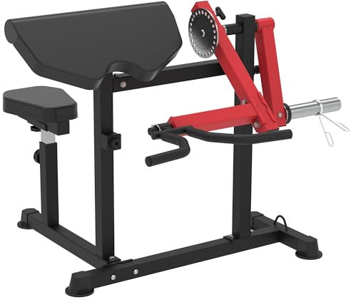 HVO Bizeps Trizeps Maschine Curlbank: 2 in 1 Bizeps Trizeps Trainingsgerät Armtrainer für Zuhause Bizepsmaschine Trizepsmaschine bis 270 kg Bicep Curl Tricep Machine Preacher Curl Bench Rot