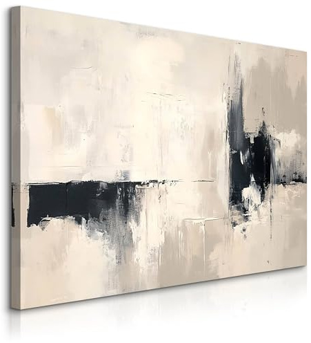 Muralo Wandbilder Gemalte Abstraktion Aufhängefertig, Kunstdruck - 90x60 cm | Leinwandbild, Modernes Design, UV-beständig - ideal für Wohnzimmer, Schlafzimmer und Büro