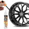 AAROVIBE Lot de 2 Efface Rayure Voiture, 20 ml Stylo Efface Rayure Voiture, 2-en-1 Conception, Peinture Jante, Stylo Réparation Jante, Convient aux Voitures, Motos, Facile à Utiliser, Étanche (Noir)