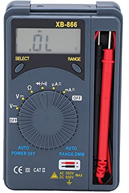 Multimetro digitale, Multi tester digitale tascabile a portata automatica, Volt digitale tascabile per lavoro sul campo, diagnostica automobilistica