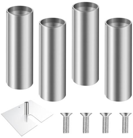 Dunzy 4 Pcs 1.8 Diameter Replacement Pin for Pipe and Drape Adjustable Uprites Heavy Duty 1.8 x 5.85 in Base Plate Fixing Pin or Backdrops Events Trade Shows Photo Booths and Bracket