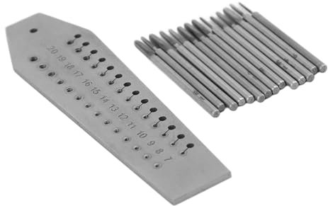 Tbest Kit de Plaque à Vis à Vis Micro Taps: les Horlogers Appuyez sur et le Jeu de Matrices pour un Travail détaillé, 14pcs et un Jeu de Matrices pour les Réparateurs de Montres