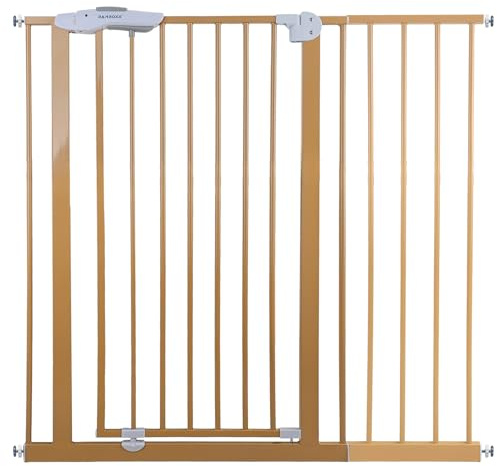 RAMROXX Absperrgitter Treppenschutzgitter beige für 105-135cm Durchgang 110cm Hoch