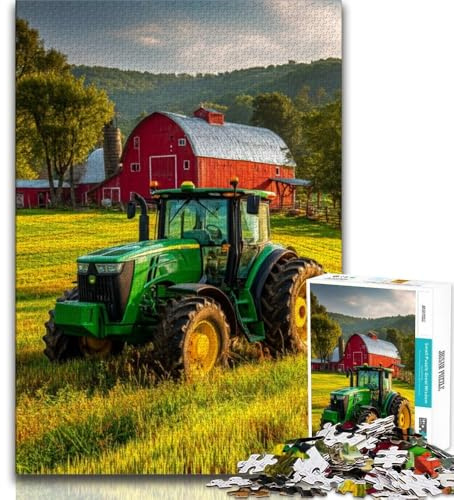 Puzzle für Erwachsene 1000 Teile Bauernhof-Traktor Lernspiele Wanddekoration einzigartige Geburtstags 26x38cm