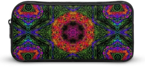 Qjjinxior Federmäppchen, niedliche BatStationery Tasche, Business Reisetasche oder kleine Werkzeugbox, Mädchen Make-up Tasche, Psychedelisches Kaleidoskop, 22*12*5cm, Federmäppchen