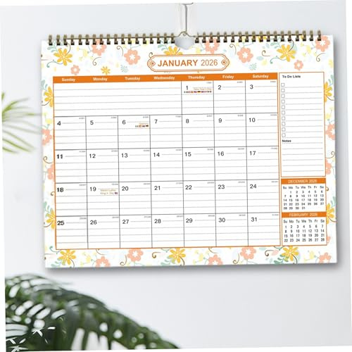 Kalender 2026–2027, 18-Monats-Wandkalender, stabil, Doppelbindung, große Tagesblöcke, Januar 2026 – Juni 2027, –