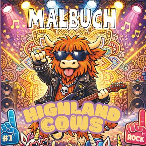 Highland Cows - Einhorn war Gestern: Malbuch und Mandalas / 50 Motive / Wild, Bunt, Verrückt