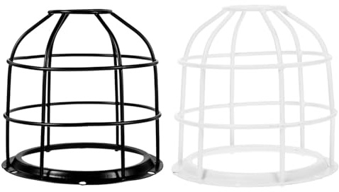 Ciieeo 2pièces Cache Ampoule Métallique Cage de Protection pour Lampe Abat-jour Cage Protection Lampe Cache-fil Atelier Usine