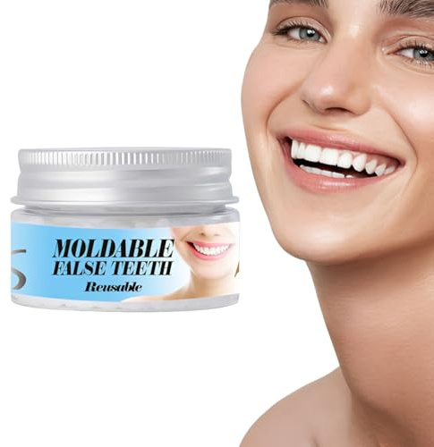 PHYNDR 1 Boîte de Kit de Réparation Dentaire, Ciment Dentaire, Pâte à Moulage Temporaire, Combleur d'Interdents DIY, Gel Granuleux pour Prothèses et Petites Réparations