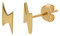Blitz Ohrringe aus 925 Sterlingsilber Student Geek Nerd by Serebra Jewelry (18k Gold-Überzug)