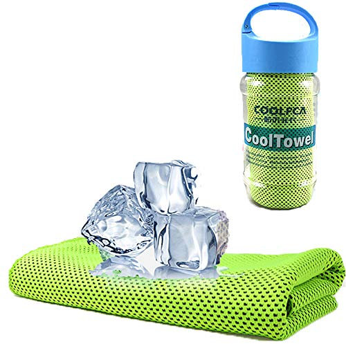 VAKKI Cooling Towel, Ice Cold Sports Sweat Towel for Instant Relief perfect for Cooling Scarf Neck,Forehead, Wristband, Bandana, Stay Cool from Over Heating During All Kinds of Sports and Exercise