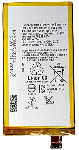 Batterie compatible avec Sony Xperia Z5 Compact E5803 E5823 LIS1594ERPC haute capacité 2700 mAh avec kit de démontage inclus