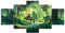 SINGLEAART Leinwanddrucke,5 Teilige Leinwand,5 Stück Wandbild,Wohnzimmer Dekoration,Modular Wandkunst,Brettmalerei,Geburtstagsgeschenk,Die Legende Von Zelda Breath of The Wild,100Cm×50Cm,Mit Rahmen