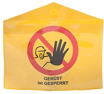 GeZu Impex® Gerüsttasche 23,5 x 16,5 cm Gerüst ist Gesperrt Gerüstschildtasche