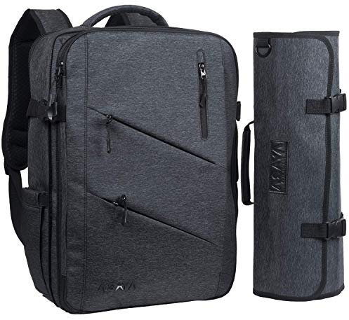 Asaya Zaino per coltelli da chef con 20 tasche arrotolabili, oltre 30 tasche per coltelli e utensili da cucina, in nylon cerato antimacchia, imbottito per una maggiore protezione, coltelli non