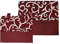 Russo Tessuti Copriforno + Coprifornello Ghirigori Cucina Nero Bordeaux Beige-Bordeaux