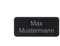 Gravurheim Briefkastenschild Türschild individuelle Gravur Name | selbstklebend - personalisiert | Kunststoff - Plastik | viele Farben und Größen (8x3,5cm Rechteck abgerundet, Schwarz-Silber)