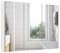 Giantex Armoire Murale de Salle de Bain avec 3 Portes à Miroir Complète, Meuble de Rangement en Bois Étagères Réglable, 90 x 11 x 65 cm, Blanc