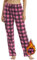 YUSHOW Lot de 1 Pantalon de Pyjama Femme en Polaire Hiver à Carreaux Bas de Pyjama Chaud Doux et Confortable,Rose,S