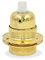 Lampenfassung aus Metall E27 für Lampenkabel mit Außengewinde inkl. Außenhülle, Stein und 2 Gewinderingen für Lampenschirme | Komplett Set (Gold)