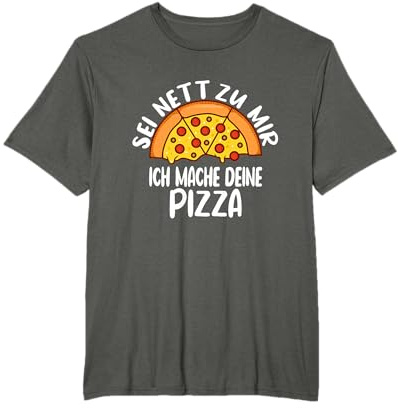 Italienische Küche Essen Pizzabäcker Geschenk - Herren T-Shirt - Schwarz - M - Kurzarm - Novelty Pizza Slogan T-Shirt
