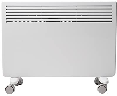 Devola DVNDM15 1500W Eco Electric Panel Heater with Adjustable Thermostat | Energy Efficient Technology, Lot 20 | Slimline Wall Mounted & Free Standing Plug in Low Energy Heaters with Timer | White