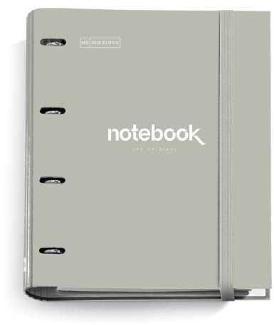 Miquelrius - Ringbuch Notebook Messages, Ordner mit 4 Ringen + zusätzlichen 100 Blatt A4 5 mm kariert, 90 g, mit Trennblättern und Umschlag, Limettengrün