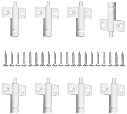 WANGCL 10Pcs Soft Close Hinge Buffer Kitchen Cabinet Door Stop Drawer Soft Quiet Close Closer Damper Buffers With Screws-White