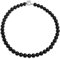 Bling Jewelry Collana di perle rotonde in onice nero classico semplice occidentale di base da 10MM per donne e adolescenti con chiusura placcata in argento da 19 pollici.