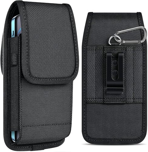 Mobile Phone Pouch Nylon Holster Case with Belt Clip Cover for iPhone 13 14 12 11 Pro Max XR X 8 7 6 Plus/Huawei/Samsung/Moto