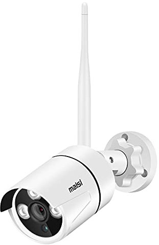 maisi 3MP WiFi CCTV Security Camera Outdoor Wireless, Waterproof Night Vision Surveillance Camera Add-on Camera Wireless NVR(Model: 87704/87708), White