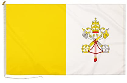 DuraFlag Città del Vaticano Piccola Courtesy 50 x 30 cm Corda e Toggled Premium Quality Bandiera 50 x 30 cm