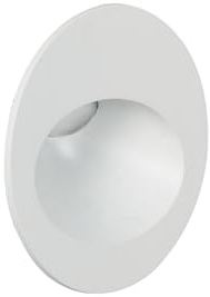LEDKIA LED Wandeinbauleuchte Außen 3W Rund Aluminium Weiß Coney 2700K Warmw