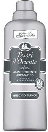 Tesori d'Oriente - Ammorbidente Lavatrice Concentrato al Muschio Bianco,Fino a 38 Lavaggi, con Preziose Microcapsule Per Capi Morbidi e Profumati, 760 ml