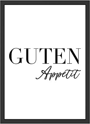 Guten Appetit Esszimmer Dekoration Wanddbild Küche Poster Bild Essen Wanddeko (ohne Rahmen)